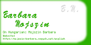 barbara mojszin business card